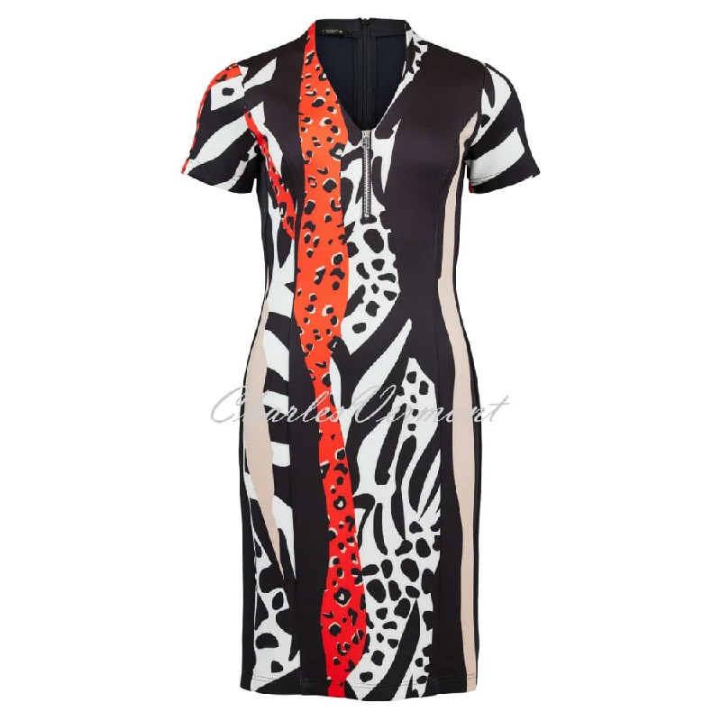 I'cona Animal Print Zip Dress - Style 68028-60238-33