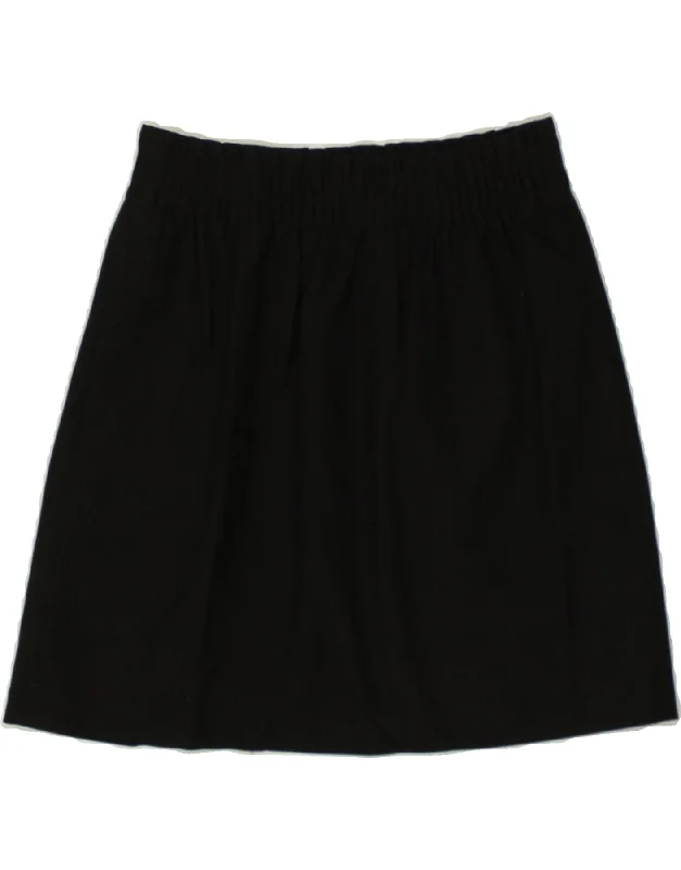 J. CREW Womens A-Line Skirt UK 4 XS W26 Black Wool