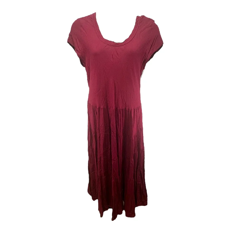 Kara Tiered Dress By Soft Surroundings In Berry, Size: L