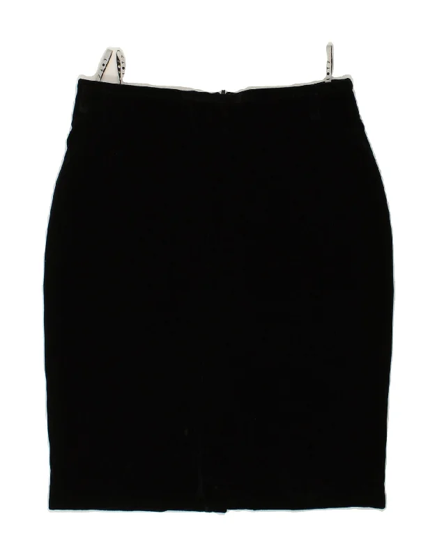 LOTZ Womens Pencil Skirt UK 12 Medium W30  Black Polyester