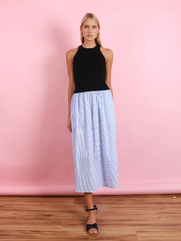 Mix Media Maxi Dress