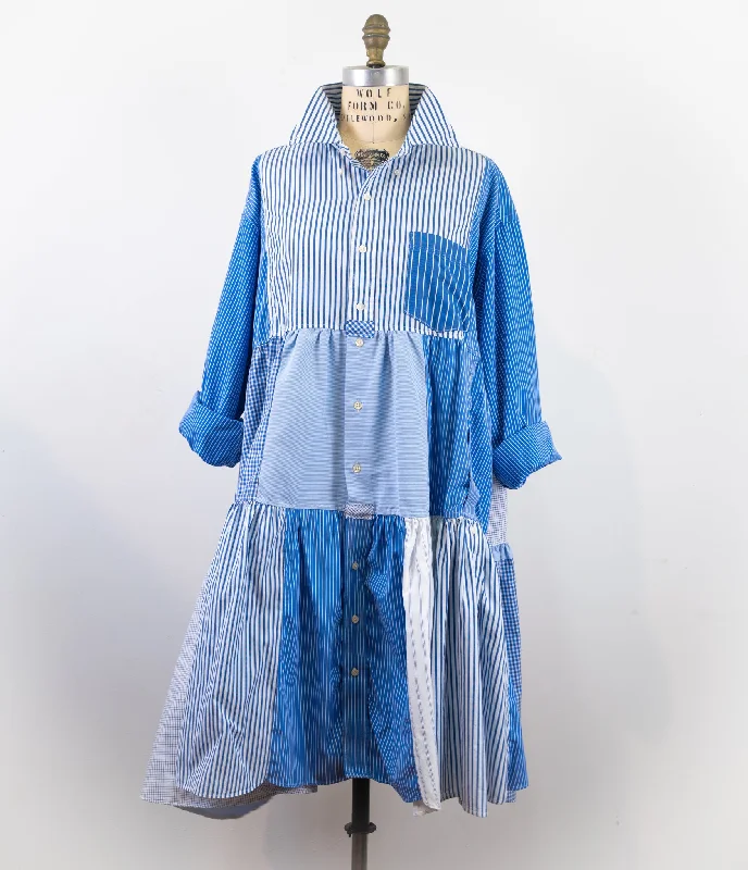 Montclair Upcycled Shirt Dress #036