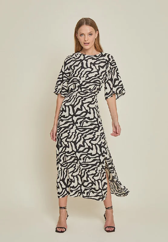 MSTiana Maxi Dress - Cloud Dancer Print