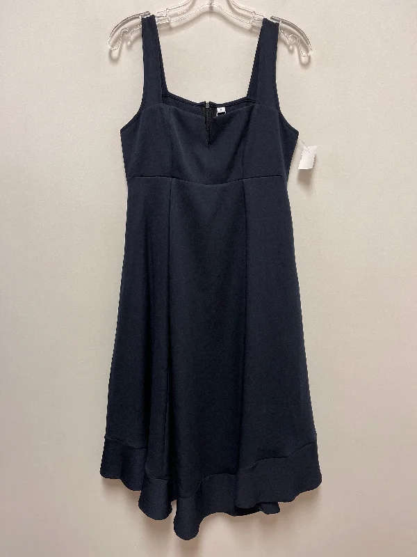 Navy Dress Casual Midi Clothes Mentor, Size S