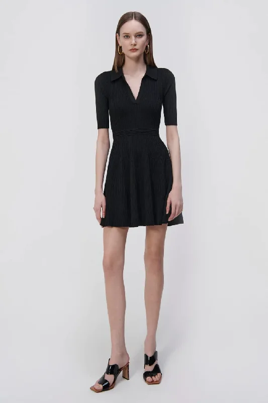 Patricia Signature Polo Dress - Black