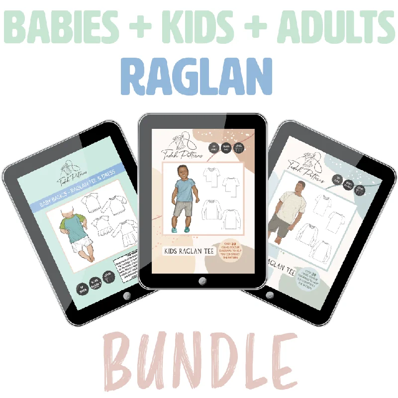 Raglan Tee Babies + Kids + Adults BUNDLE