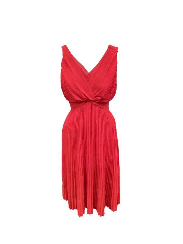 Red Dress Party Midi White House Black Market, Size Xs