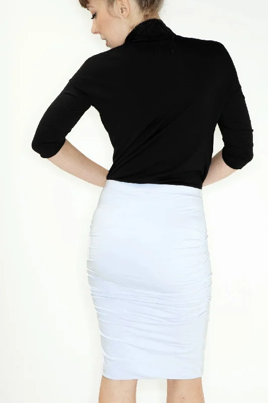 Ruched Pencil Skirt - 4 Colors