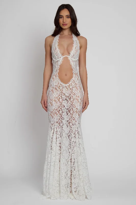 Saltair Lace Bustier Maxi Dress