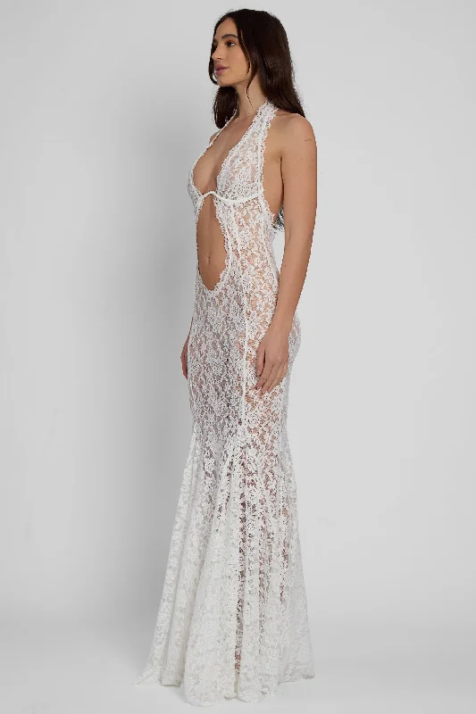 Saltair Lace Bustier Maxi Dress