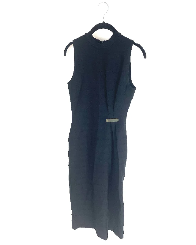 Sleeveless Black Maxi Dress - Size 6/8