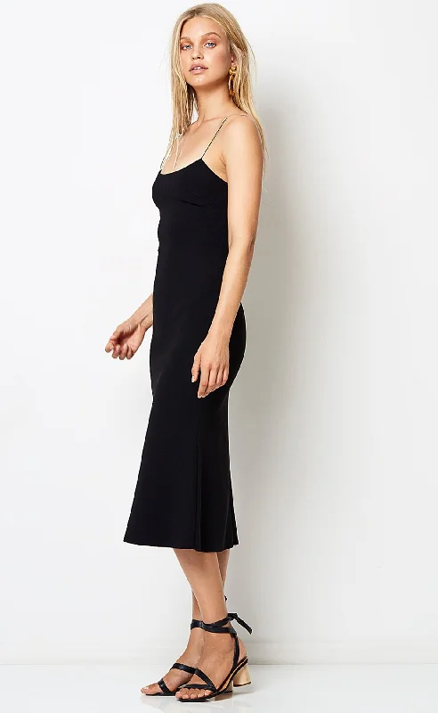 Te Amo Scoop Midi Dress - Black