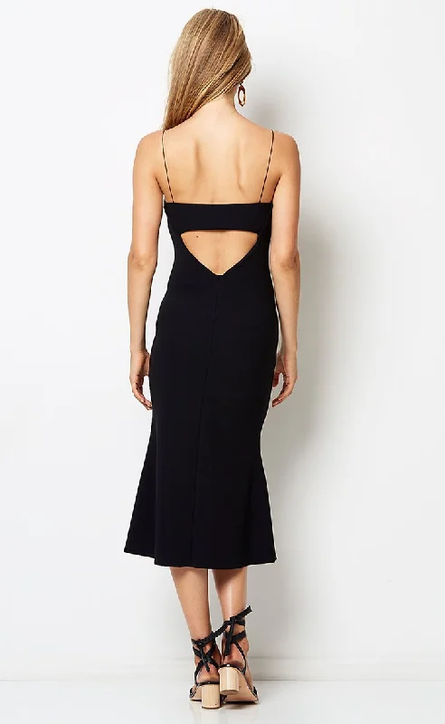 Te Amo Scoop Midi Dress - Black