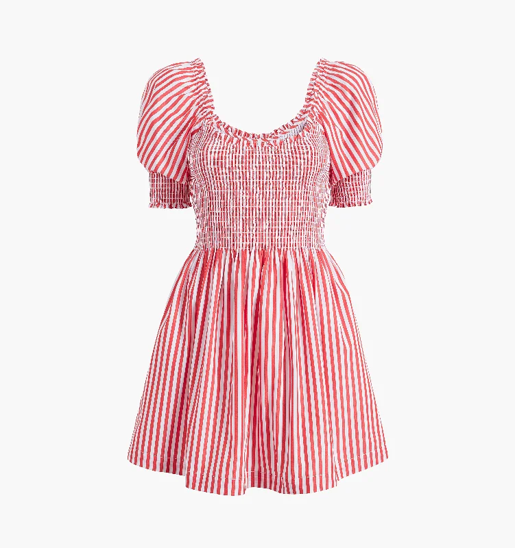 The Naia Nap Dress - Cherry Stripe