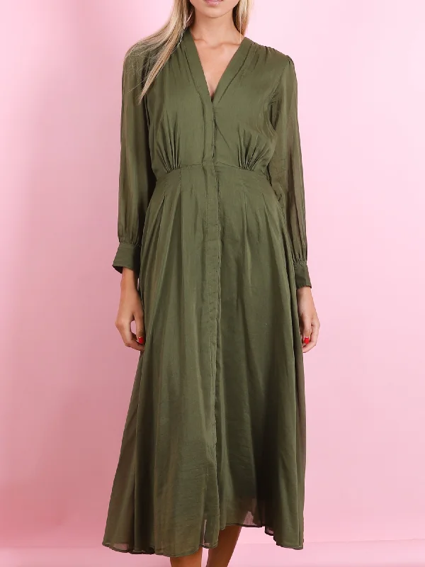 Voile Long Sleeve Dress