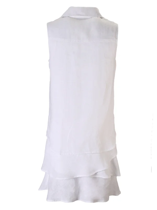 Washed Linen Jasmine Shirt Dress White