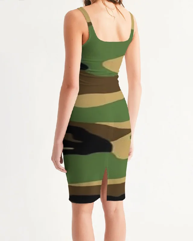 AKH Camouflage Women's Midi Bodycon Dress