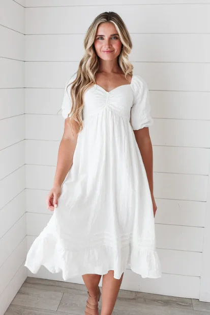 Bronte Ivory Midi Dress