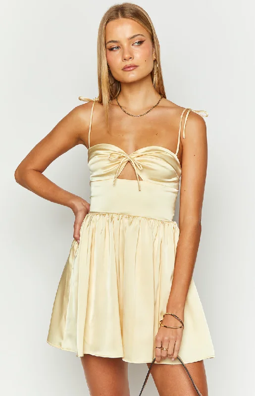 Sommer Yellow Mini Dress