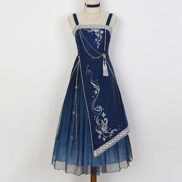 S / blue suspender dress