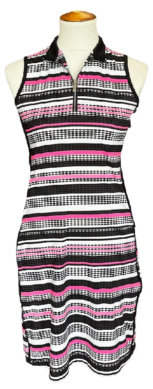 Tail Pink, Black, & White Patterned Golf Dress Size XS